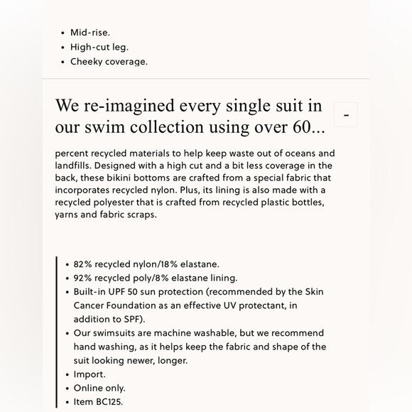 J. Crew Mid-Rise High Cut Leg Cheeky Bikini Swim Bottom in Pale Blue BC125 NWT - Picture 14 of 15